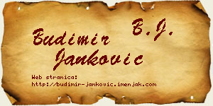 Budimir Janković vizit kartica